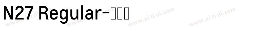 N27 Regular字体转换